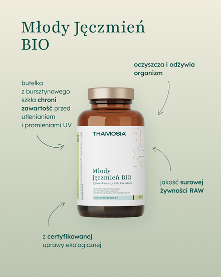 MŁODY JĘCZMIEŃ BIO 100% SPROSZKOWANY SOK PREMIUM EKOLOGICZNY 150g